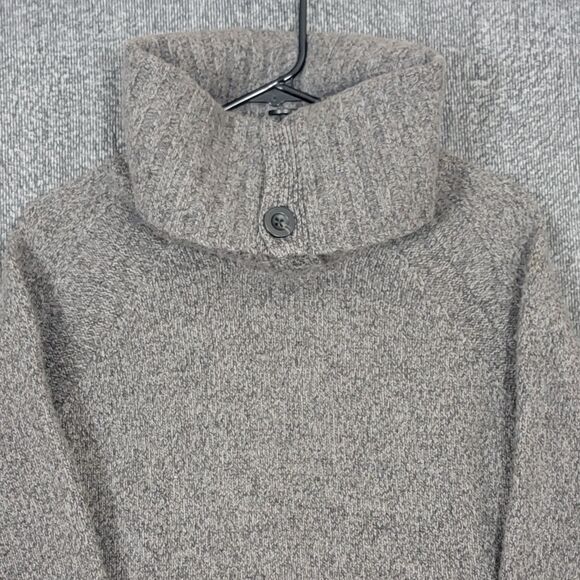 Ann Taylor Sweater Womens Small Brown Lambswool Blend Wide Collar Cowlneck - Picture 3 of 11